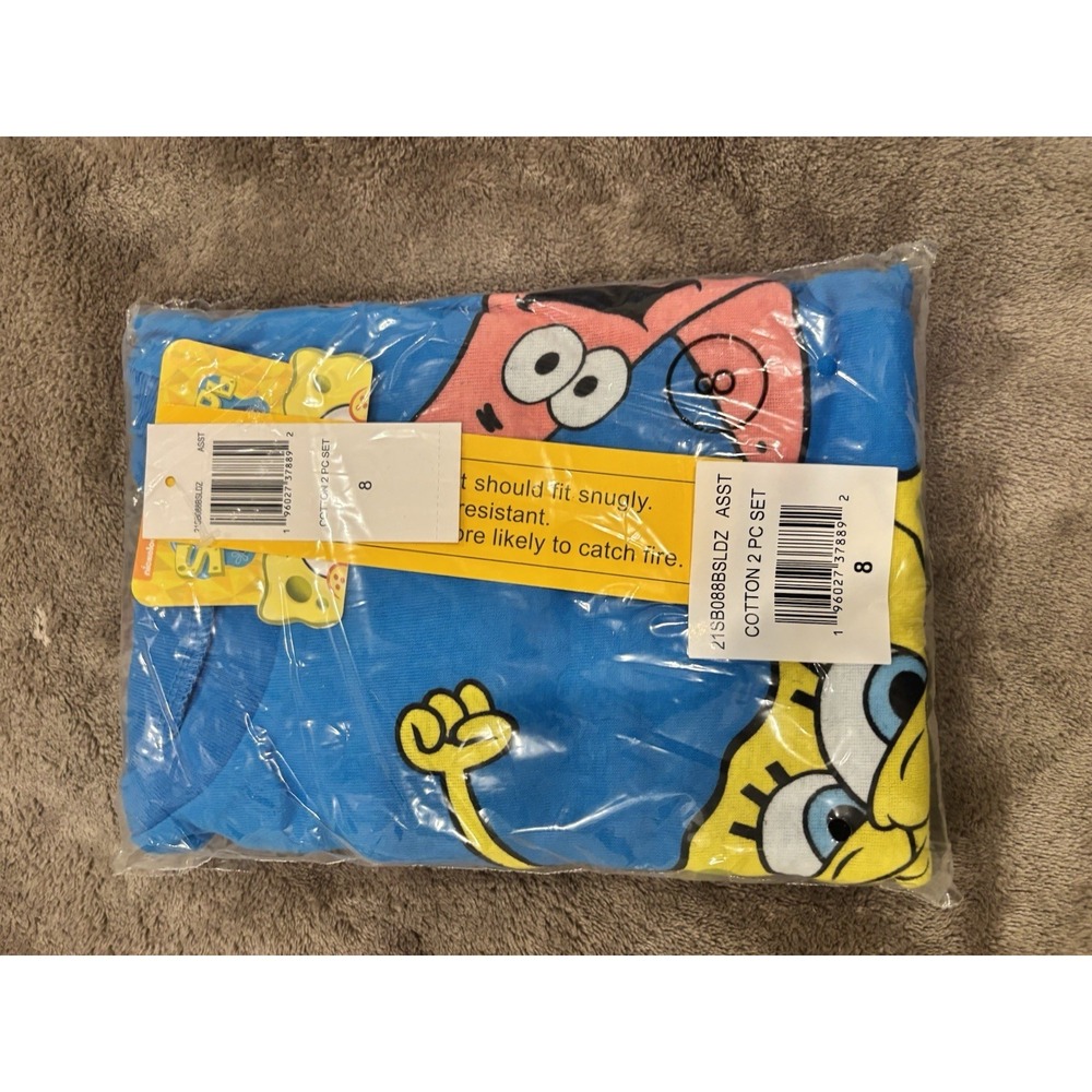 Sponge Bob Squarepants kids sz. 8 two pc. PJ set. Adorable, soft, NEW‎